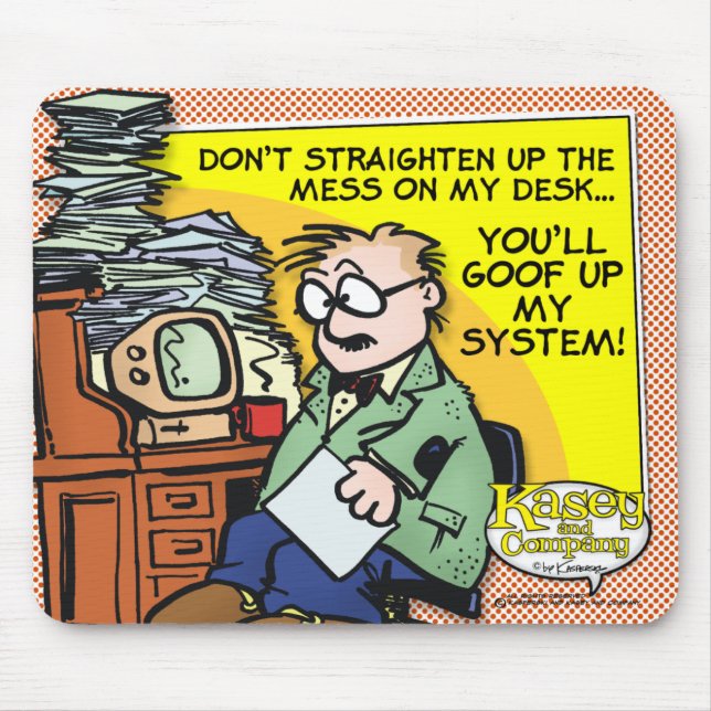 Das Chaos an meinem Schreibtisch Mousepad (Vorne)