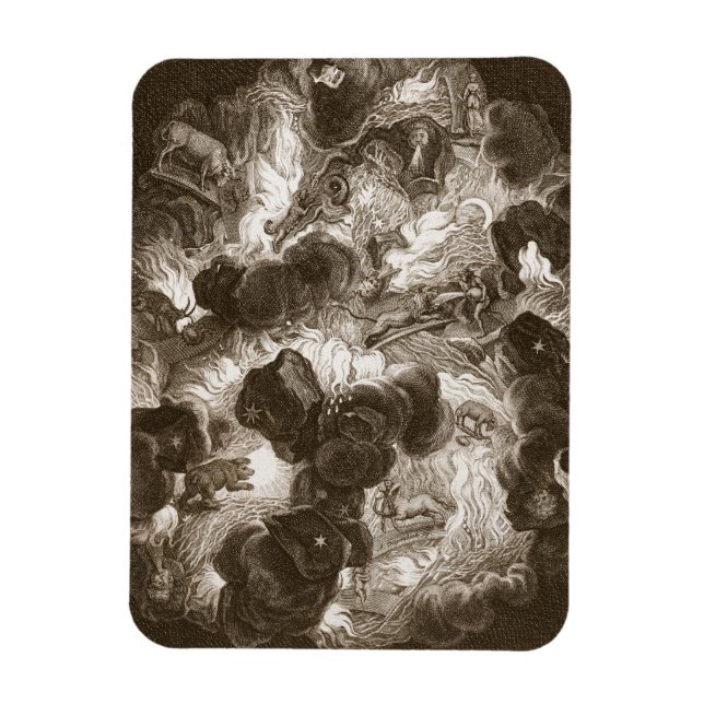 Das Chaos, das Bernard Picart (1673-1733) eingravi Magnet (Vertikal)