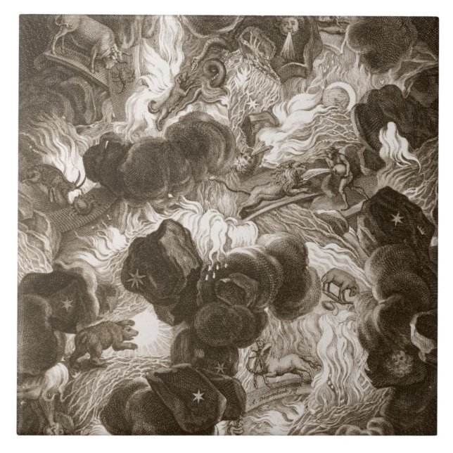 Das Chaos, graviert von Bernard Picart Fliese (Vorderseite)