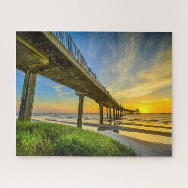 Das Charleston South Carolina Pier Sunset Puzzle (Horizontal)
