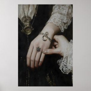 Das Charm-Armband Dark Academia Wandkunst Poster