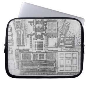 Das Chateau, die Gärten und das Teil des Parks bei Laptopschutzhülle