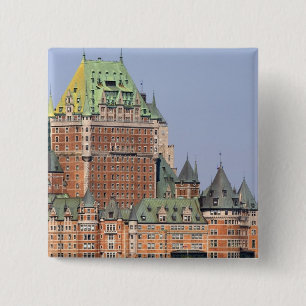 Das Chateau Frontenac in Quebec City, Kanada. Button