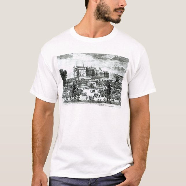 Das Chateaude Chantilly und die Gärten entworfen T-Shirt (Vorderseite)