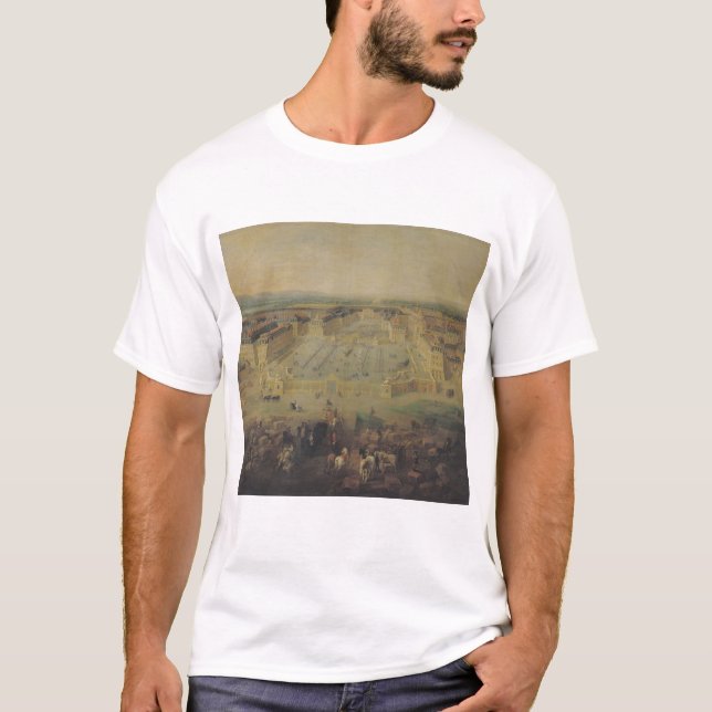 Das Chateaude Versailles und der Platz T-Shirt (Vorderseite)