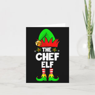 Das Chef-Elfen-Shirt passende Familie Chef Weihnac Karte