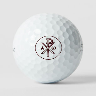 Das Chi-Rho-Christogramm-Symbol Golfball