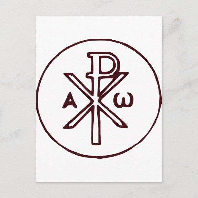 Das Chi-Rho-Christogramm-Symbol Postkarte (Vorderseite)