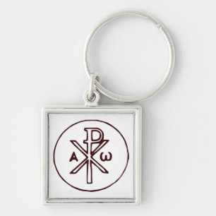 Das Chi-Rho-Christogramm-Symbol Schlüsselanhänger
