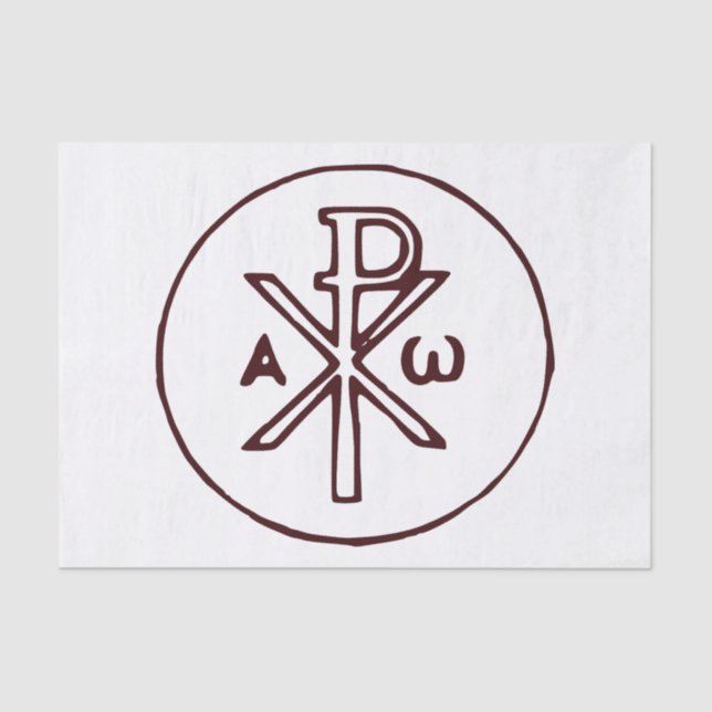 Das Chi-Rho-Christogramm-Symbol Seidenpapier (Vorderseite)