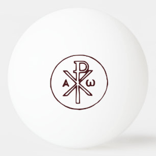 Das Chi-Rho-Christogramm-Symbol Tischtennisball