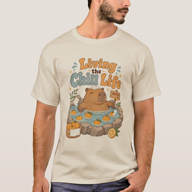 Das chillige Leben leben T-Shirt (Vorderseite)