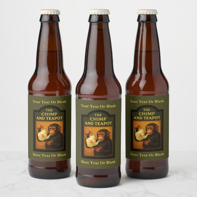 Das Chimp and Teapot Bierflaschenetikett (Flaschen)