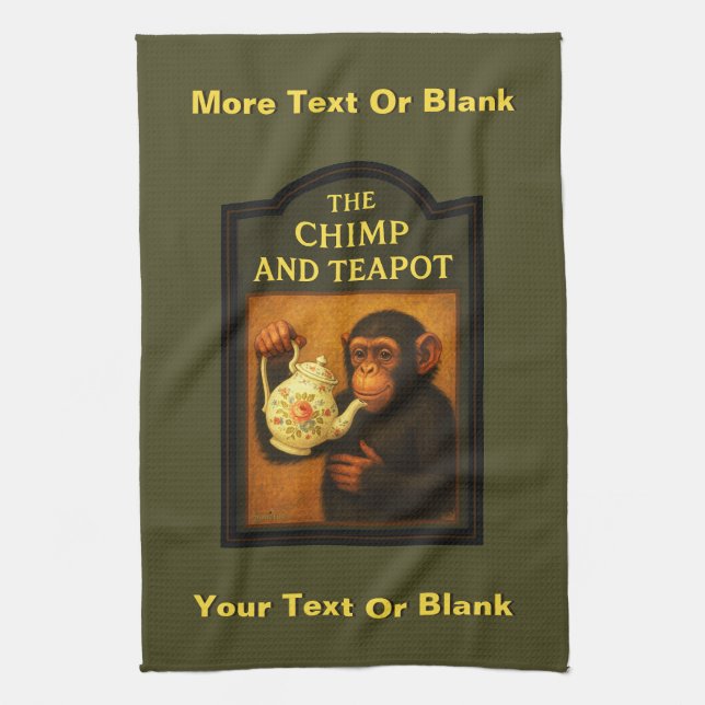 Das Chimp and Teapot Geschirrtuch (Vertikal)