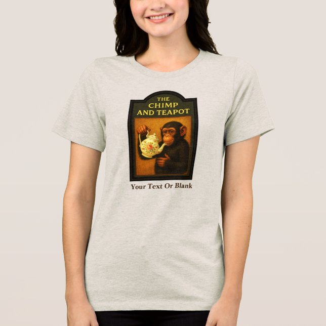 Das Chimp and Teapot Tri-Blend Shirt (Vorderseite)