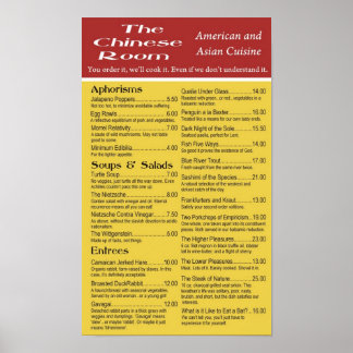 Das chinesische Zimmer Poster