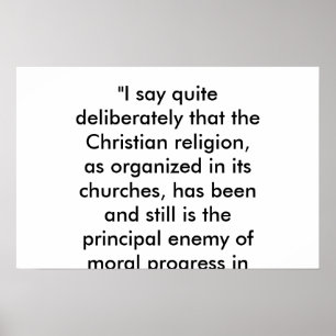 Das Christentum ist der Feind des Fortschritts Poster