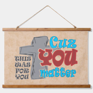 Das Christkreuz für dich, du würdest den T - Shirt Wandteppich Mit Holzrahmen