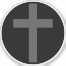 Das Christliche Kreuz (grau auf schwarz)