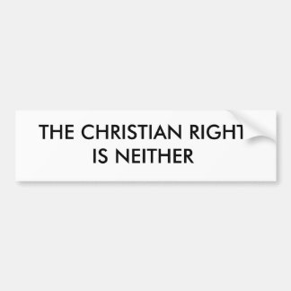 DAS CHRISTLICHE RIGHTIS KEINE AUTOAUFKLEBER