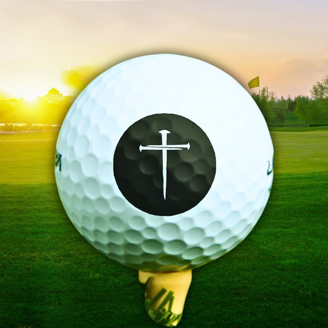 Das Christliche Weiße Kreuz der drei Nägel Golfball (The Three Nails White Cross Christian Golf Balls)