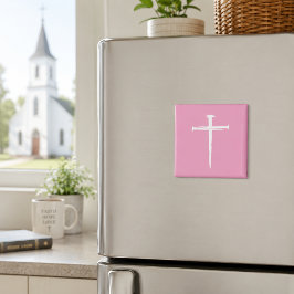 Das Christliche Weiße Kreuz der drei Nägel Magnet
