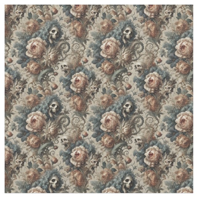 Das chthonische Ossuary - gotische Dense Tile Stoff (Nahaufnahme)