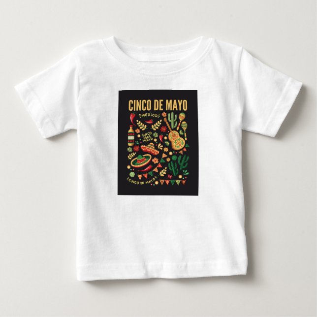 Das Cinco-de-Mayo-Design Baby T-shirt (Vorderseite)