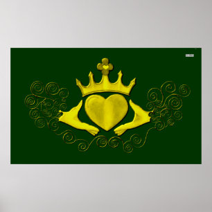 Das Claddagh (Gold) Poster