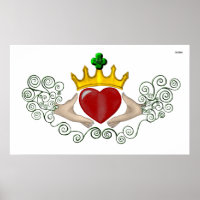 Das Claddagh (Vollfarbe)