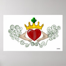 Das Claddagh (Vollfarbe)