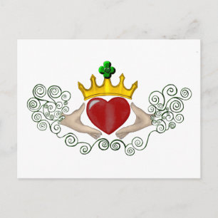 Das Claddagh (Vollfarbe) Postkarte