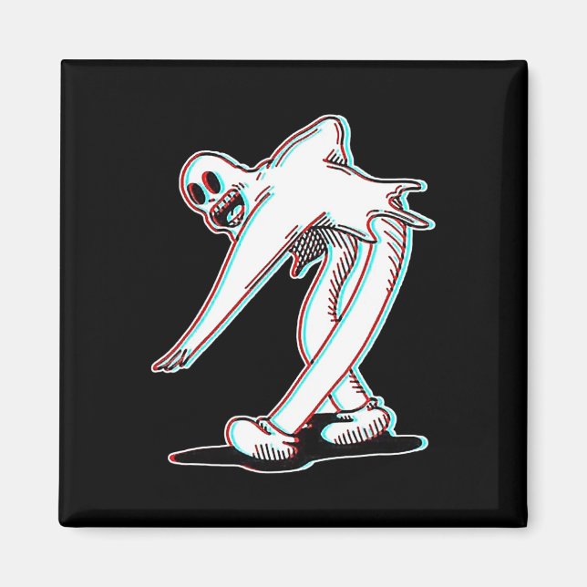 Das Clown Ghost Glitch Tanzen Magnet (Vorne)