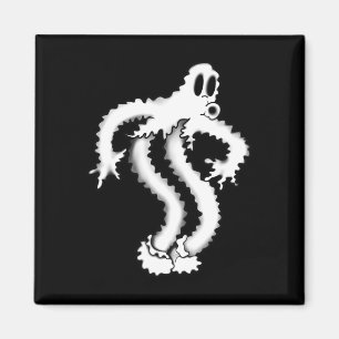 Das Clown Ghost Shaky Spooky Blackwork Magnet