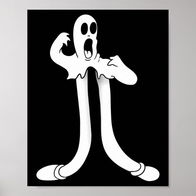 Das Clown Ghost Splits Blackwork Poster (Vorne)