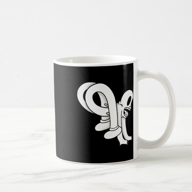 Das Clown Ghost Twisty Blackwork Kaffeetasse (Rechts)