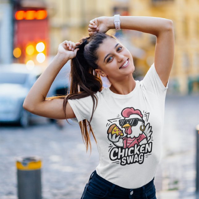 Das Cluckin-Logo für Coole Hühnerschwänze T-Shirt (Von Creator hochgeladen)