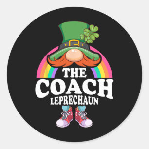 Das Coach-Leprechaun-St.-Patricks-Day-Kostüm Runder Aufkleber