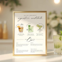 Das Cocktailmenü der Unterschrift "Uurs & Hure Wat