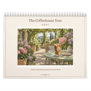 Das Coffeehouse Jahr 2027 Cafe Art Kalender