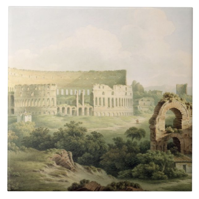 Das Colosseum, Rom, 1802 (w/c über Graphit auf wo Fliese (Vorderseite)
