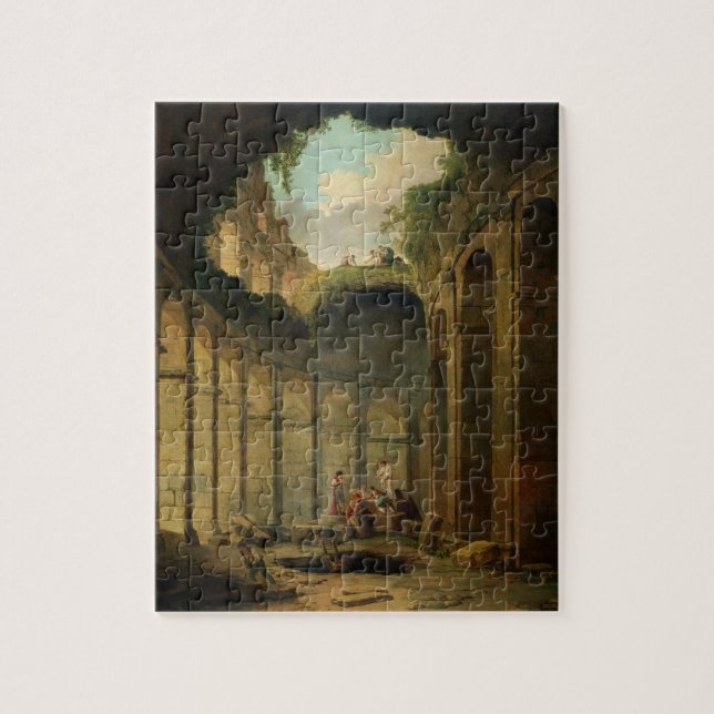 Das Colosseum, Rom (Öl auf Leinwand) Puzzle (Vertikal)