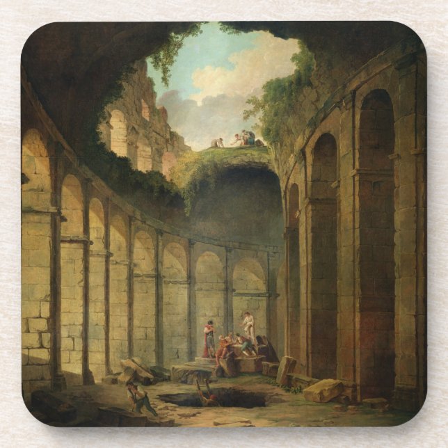 Das Colosseum, Rom (Öl auf Leinwand) Untersetzer (Vorderseite)