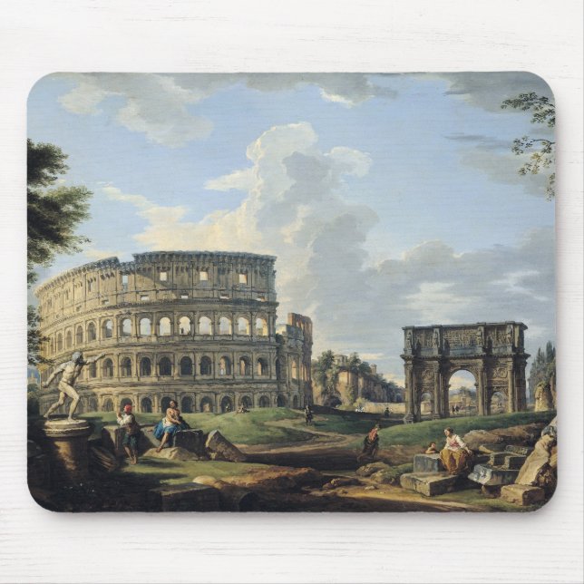 Das Colosseum und der Bogen von Constantine Mousepad (Vorne)