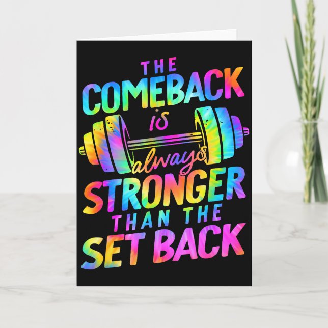 Das Comeback ist immer stärker als der Rückschlag  Karte (Vorderseite)