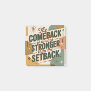 Das Comeback ist immer stärker als der Rückschlag Post-it Klebezettel
