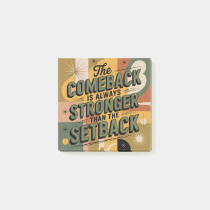 Das Comeback ist immer stärker als der Rückschlag Post-it Klebezettel