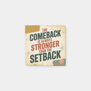 Das Comeback ist immer stärker als der Rückschlag Post-it Klebezettel