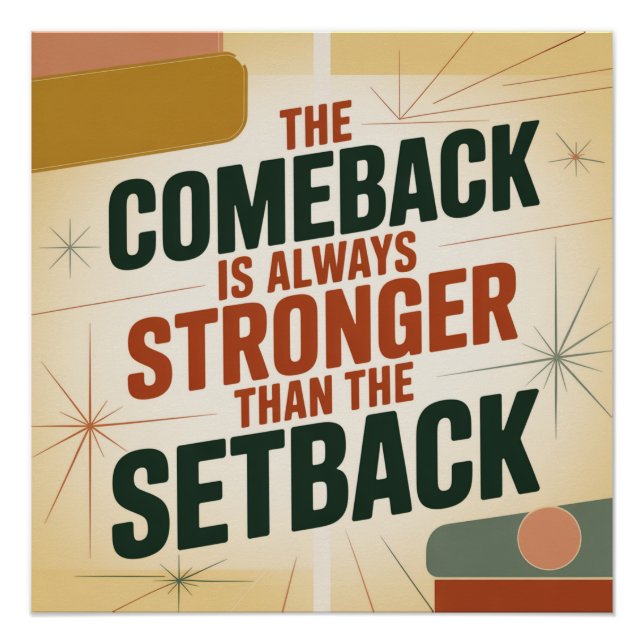 Das Comeback ist immer stärker als der Rückschlag Poster (Vorderseite)