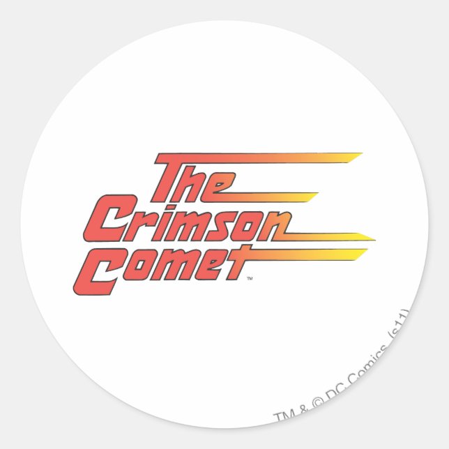 Das Comet-Logo von Crimson Runder Aufkleber (Vorderseite)